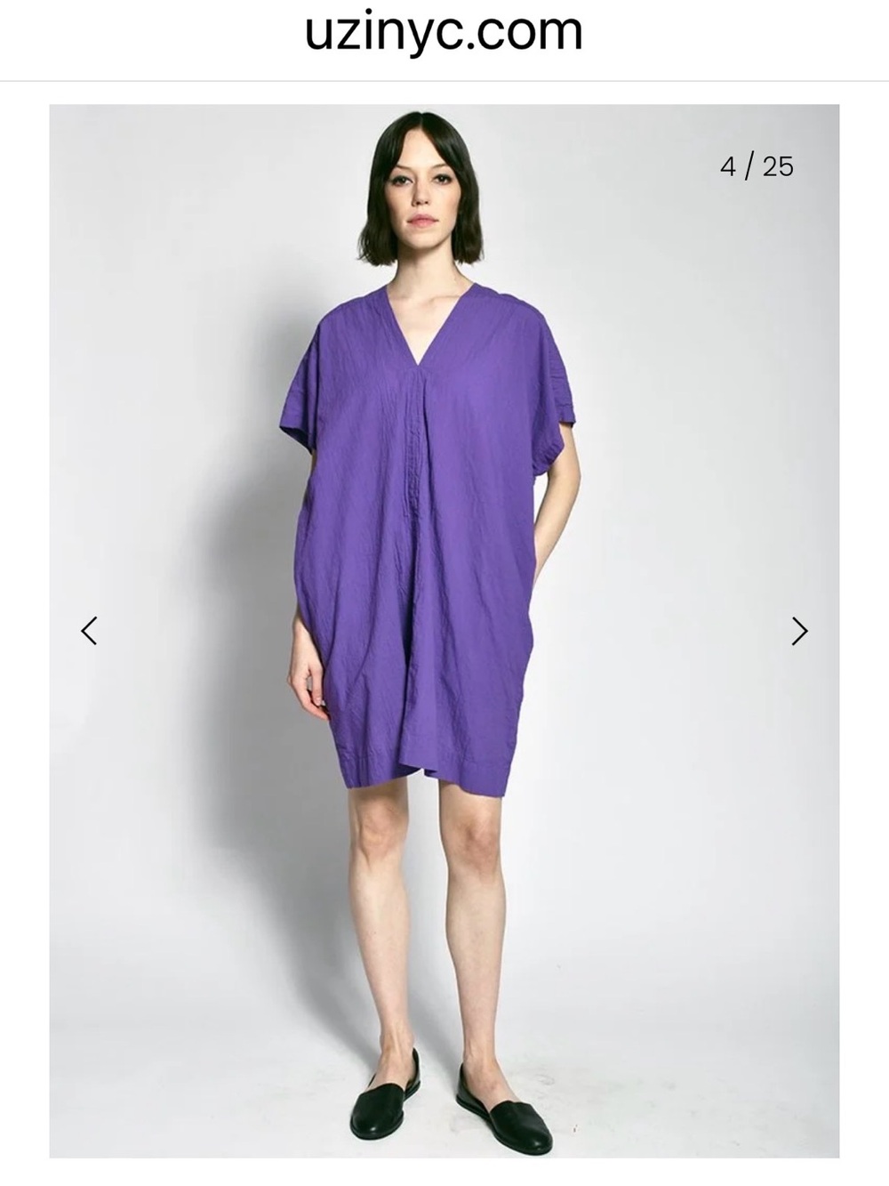 UZI NYC V-Neck Tunic Top in Deep Berry